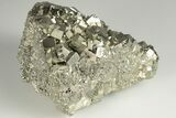 Gleaming Cubic Pyrite Crystal Cluster - Peru #202965-1